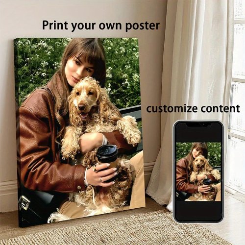 Individueller Leinwanddruck mit Ihrem Foto, personalisierte Wandkunst, ohne Rahmen