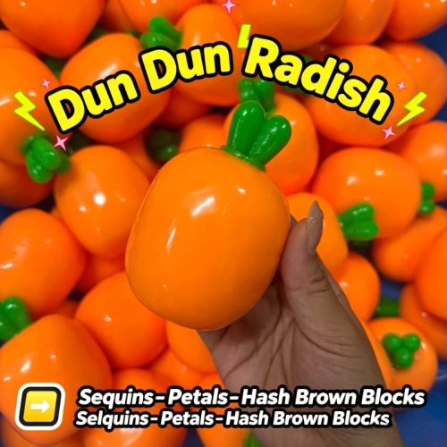 Crunchy Carrot Squishy Fidget Toy – Soft Sensory Stress Relief Squeeze Toy