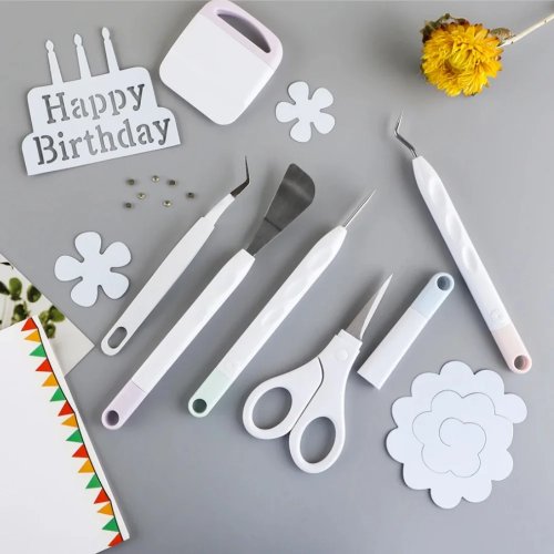 Zestaw narzędzi do weeding vinylu – skrobak i pęseta do plotera tnącego, naklejki DIY, scrapbooking i kartki
