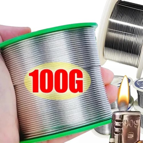 Solder Wire Roll 0.8mm 1.0mm, 20g 50g 100g, Rosin Core, No-Clean Flux 2.0%, Tin Solder for Electronics