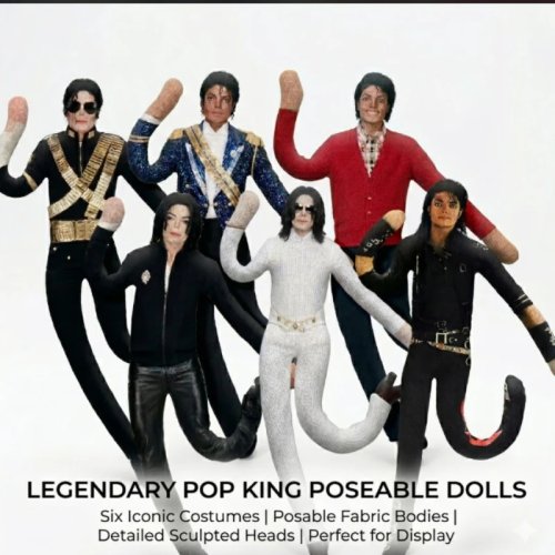 Michael Jackson Cosplay Plush Doll - Jointed Soft Stuffed Toy for Room Decor & Collection