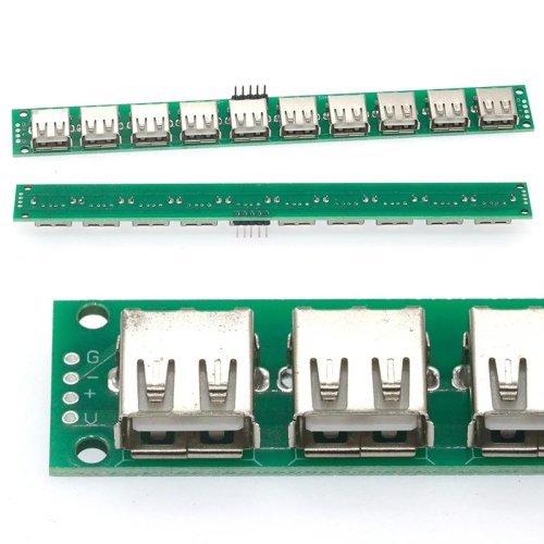 USB2.0 암 10핀 테스트 보드, USB 어댑터 PCB 컨버터 브레이크아웃 보드, 180도 수직