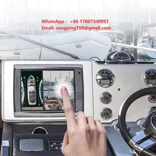 Hệ thống an toàn AI tầm nhìn ban đêm góc nhìn mắt chim 3D toàn cảnh 360° cho thuyền và thuyền đánh cá