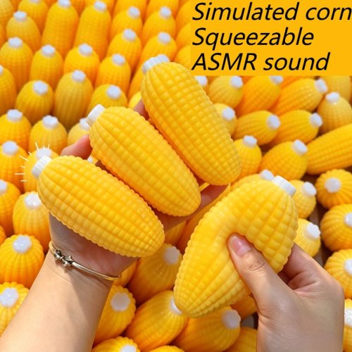 ASMR Brinquedo Fidget Squishy de Milho Fofo e Macio Anti-Stress - Bola de Esponja de Rebote Lento para Descompressão