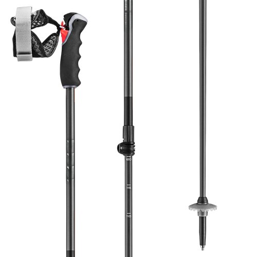 عصي تزلج قابلة للتعديل من الألومنيوم/الكربون 110-140 سم مع مقبض Trigger 3D و Speed Lock+ للتزلج الجبلي والمناطق الخلفية