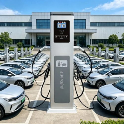 Chargeur rapide DC pour VE 2 en 1, 40kW/60kW, double pistolet CCS2/CCS1, borne de recharge commerciale avec contrôle via App et OCPP pour espace public