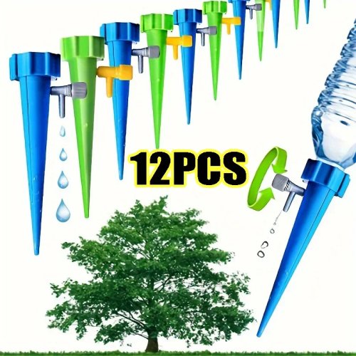 Automatic Drip Irrigation System, Self-Watering Adjustable Dripper for Flower Plants, Greenhouse, Garden
