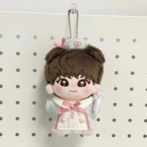 10cm 인형 옷 미니 간호사 복, 미니어처 병원 유니폼, 코스프레 의상 모자 세트