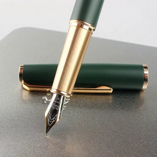 Bút máy kim loại phong cách retro với kẹp thanh lịch, ngòi mảnh - Viết văn phòng, kinh doanh, trường học A6267