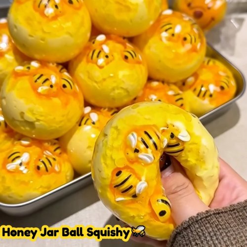 บอลสควิชชี่ Crunchy ทรงกระปุกน้ำผึ้ง - ของเล่นฟิดเจ็ตคลายเครียด ASMR สำหรับผู้ใหญ่