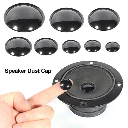 1/2Pcs 16-54mm Speaker Dust Cap, PP Woofer Cone Protector, Black Myra Repair Accessories