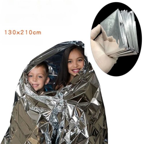 Emergency Mylar Thermal Blanket for Camping, Outdoor, First Aid, Survival - Silver/Gold