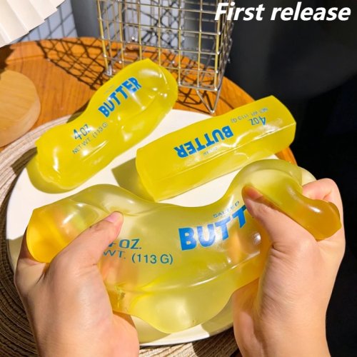 New Squishy Simulated Butter Squeeze Toy - Soft Stress Relief Slow Rising Sensory Fidget for Anxiety ADHD Autism - Gift for Adults