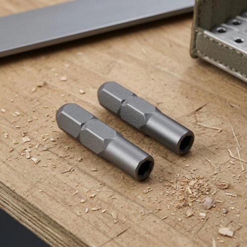 2 stuks zeskant naar vierkant adapter, cilindrische conversie bit-adapter, gereedschapsaccessoire, metaal