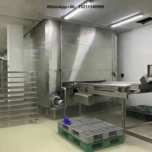 유동층 IQF 급속동결기 자동 -45°C까지 산업용 냉동 해산물 생산 라인