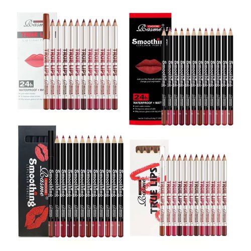 12-Piece Long-Lasting Lipstick Set with Lip Liner and Matte Lip Gloss for Women - Valentine's Day Gift