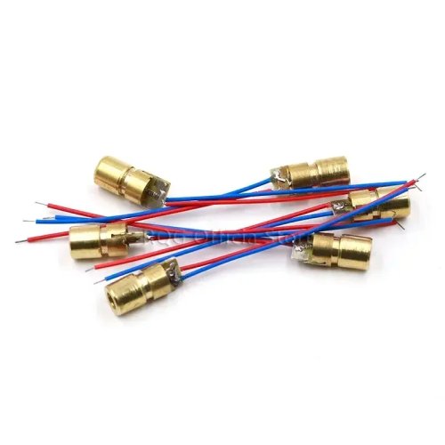 10개 5V 650nm 5mW 조절 가능한 적색 레이저 도트 다이오드 모듈 구리 헤드 미니 레이저 포인터 3V