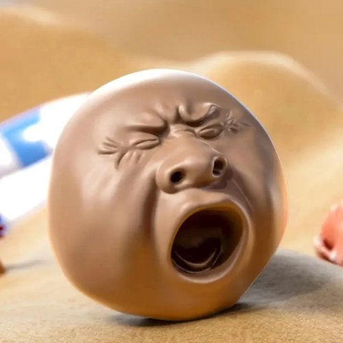 Pistola de água com cara a bocejar – Brinquedo de água fofo e divertido, em plástico, ideal para viagens e jogos de bolso, adiciona humor aos passeios
