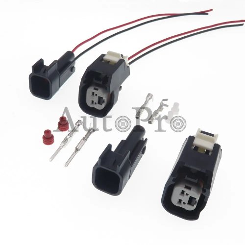 1 Set 2-Pin Sealed Auto Connector Housing Plug for Buick Car Horn Wiring Harness - 15497399 15423276 15419715