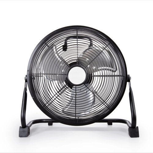 Ventilatore da pavimento 12 pollici ricaricabile, USB, batteria al litio, silenzioso, portatile per esterno e uso commerciale, design industriale
