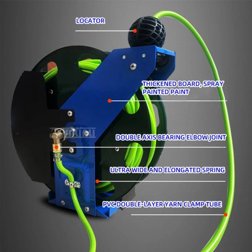 Ống cuộn tự động, bình xịt thuốc trừ sâu nhà kính, ống lồng kính bơm khí