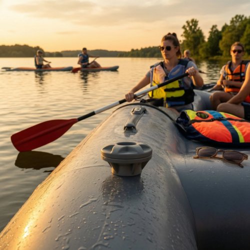 Inflatable Boat Valve, One-Way Plastic Air Valve for Rafts and Kayaks, Leak-Resistant