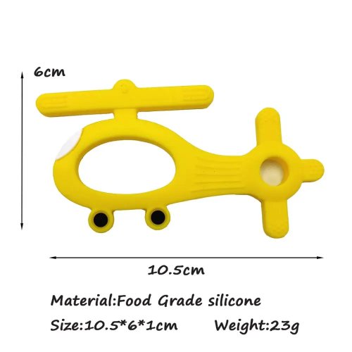 Perlas mordederas de silicona forma de avión y animal, kit para collar de lactancia DIY para bebé