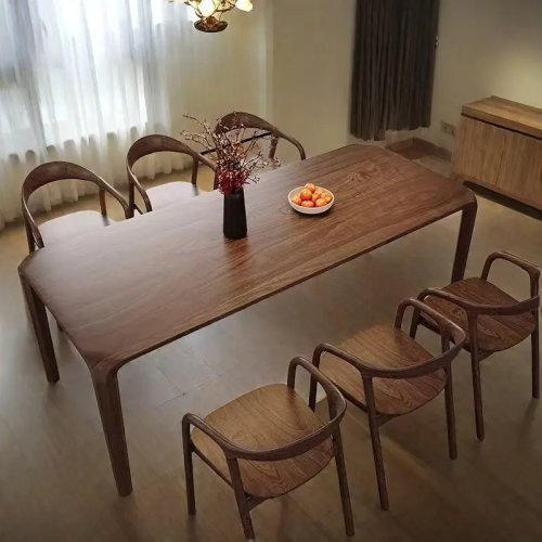 North American Black Walnut Dining Table, All Solid Wood Dining Table, Multi-Purpose Home Work Table for Living Room, Desk, Tea Table