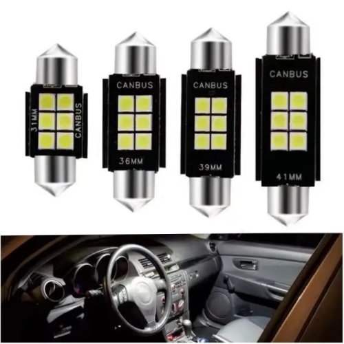 Car LED License Plate Light Bulb 31mm 36mm 39mm 41mm Canbus Error Free CSP 3030