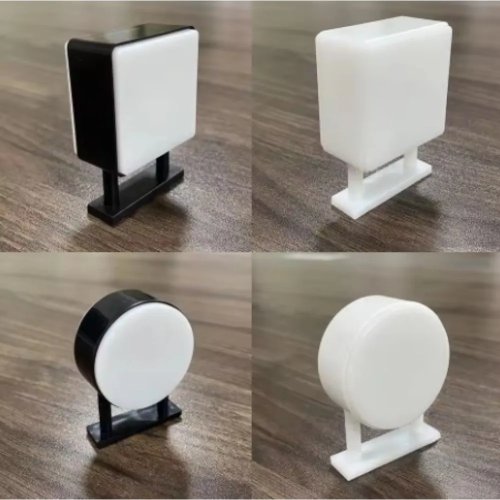 สติกเกอร์แม่เหล็กตู้เย็น LED ขนาดมินิ ทรงกลม/สี่เหลี่ยม แบบเปล่าไม่มีลวดลาย ป้ายไฟแม่เหล็กสำหรับตู้เย็น