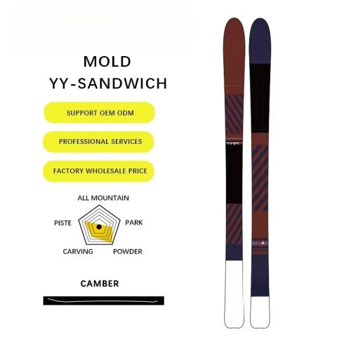 Adult Alpine Camber Snowboard – Wood Core Sandwich Construction for Piste & Powder