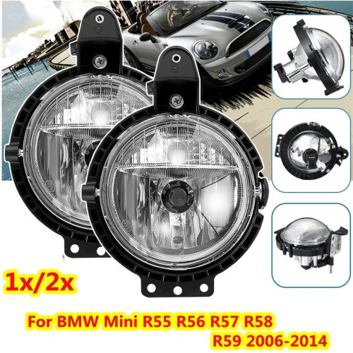 1/2 قطعة غطاء مصباح الضباب الأمامي للمصد الأمامي لسيارة BMW Mini Cooper R55 R56 R57 R58 R59 2006-2014 63172751295