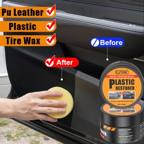 Back to Black Car Plastic Restorer, Gloss Trim & Interior Leather Renewal Wax Coating Polish