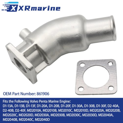 861906 Ricambi per motori marini in acciaio inossidabile gomito di miscelazione scarico per Volvo Penta MD2010 MD2020 MD2030 MD2040 D1 D2