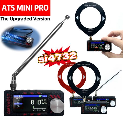 SI4732 LSB USB AM/FM Portable Radio with 1.9" IPS Screen, Mini Pocket DSP Radio, HF/SW/MW/VHF Receiver