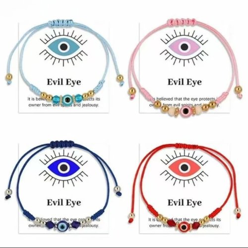 Creative Versatile Adjustable Colorful Hand-Woven Rope Round Evil Eye Bracelet for Women - Lucky Guardian Jewelry Accessory