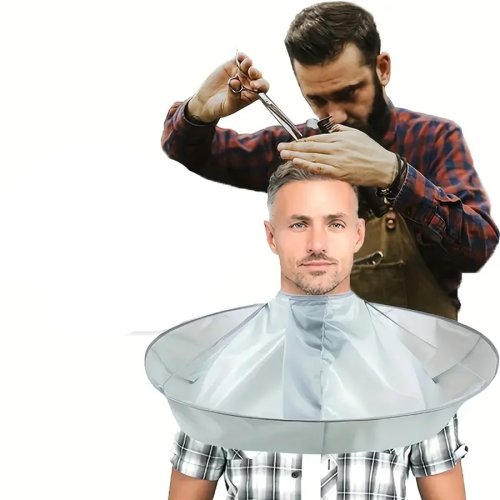 Umbrella Design Hair Cutting Cape, Waterproof Foldable Cloak for Salon and Barber