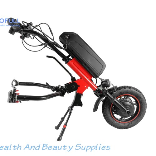 Coofull Waterproof 36V 350W 10AH Electric Wheelchair Attachment, 12'' Stair-Climbing Handcycle Wheelchair