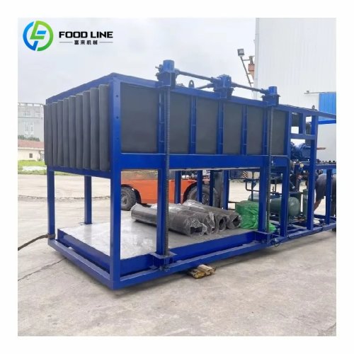 Mesin Pembuat Es Balok Industri Otomatis 2 Ton Custom Komersial 1000kg Kristal Es Kubus Besar