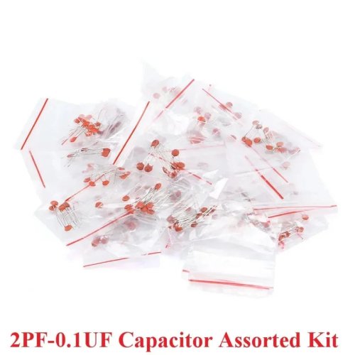 Kit 300 condensatori ceramici – da 2pF a 0,1uF, 30 valori × 10 pz, componenti elettronici