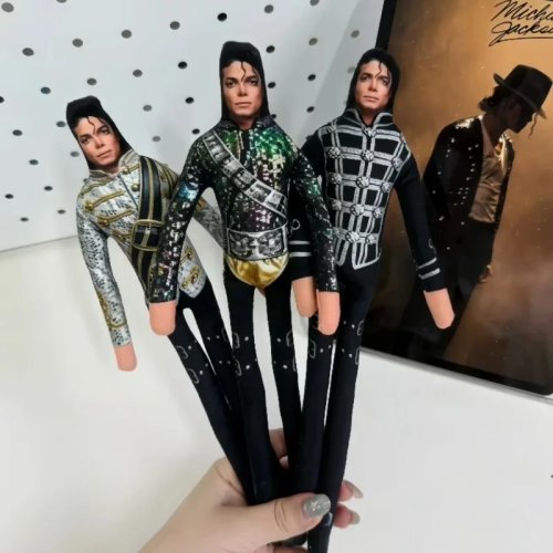 Decal dán tường Cosplay Michael Jackson - Kiểu tóc mới, họa tiết trừu tượng uốn lượn, trang trí phòng, quà tặng