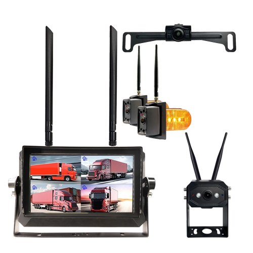 Hệ thống camera quan sát phía sau không dây cho xe RV màn hình cảm ứng 7 inch kèm 4 camera
