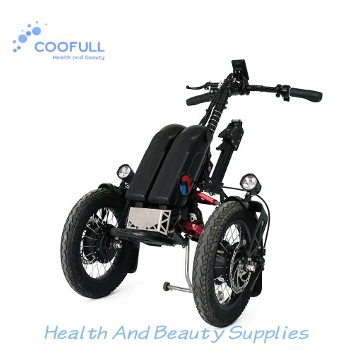 Coofull Bộ Chuyển Đổi Xe Lăn Thành Xe Đạp Tay Ngoài Trời, Dễ Lắp Đặt & Tháo Rời, Động Cơ Kép 400W, Bánh Kép