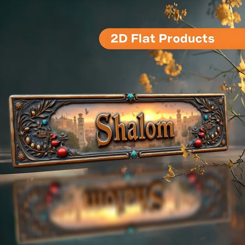 CIFBUY Vintage Shalom Arte de Pared Hebreo Letrero de Metal de Aluminio Impermeable Decoración Estilo Granja para Hogar Oficina Sala Regalo Decoración de Pared