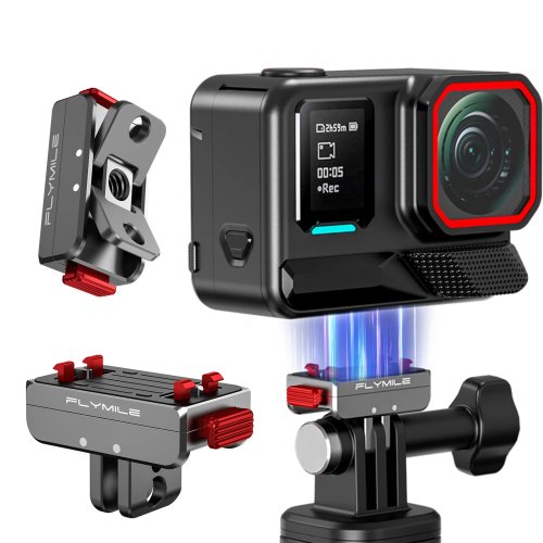 محول قاعدة بقفل مغناطيسي وفتح سريع لـ DJI Osmo Action X5, X4, Air, Ace Pro 2, Ace Pro، الألومنيوم