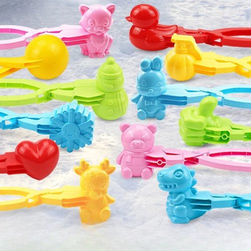 Cute Duck Snowball Maker Clip for Kids - Outdoor Winter Snow Toy & Sand Mold for Snowball Fights