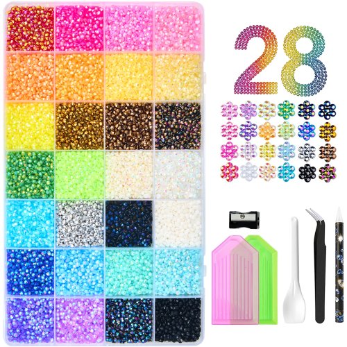 ชุด rhinestone เรซิน 3 มม. สำหรับ Bedazzling, Jelly Gems Flatback พร้อมเครื่องมือสำหรับงานเล็บ เสื้อผ้า รองเท้า เคสโทรศัพท์
