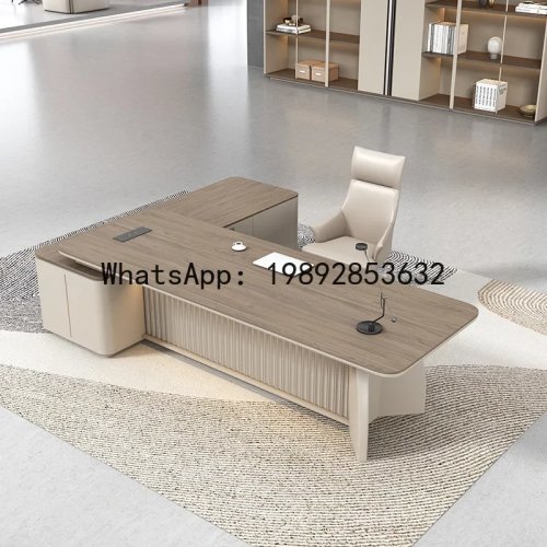 Set de escritorio y silla ejecutiva – escritorio grande para gerente y silla
