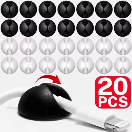 Self-Adhesive Cable Clips - Cord Holder for Phone, USB & Earphone, Wire Management Organizer