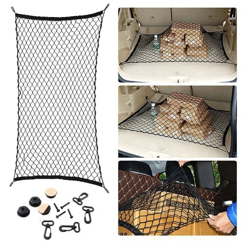 Universal Car Cargo Net, Large Elastic Mesh Nylon Luggage Storage for SUV, Van, Truck